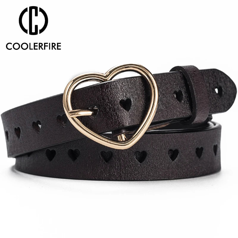 New Buckles Belt Female Deduction Side Gold Buckle Jeans Wild Belts For Women Fashion Students Simple Casual Trousers Belt LB012