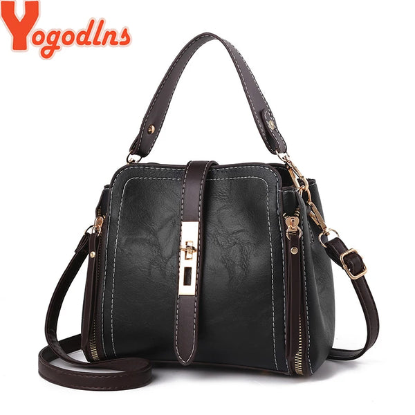 Yogodlns Fashion Women Bag Leather Handbags PU Shoulder Bag Small Flap Crossbody Bags for Women Messenger Bags vintage purse