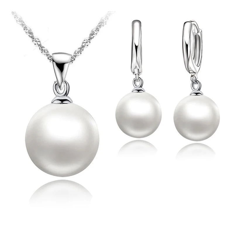 Top Quality Real freshwater pearl jewelry set women,natural pearl sets 925 Sterling Silver jewelry girl birthday gift