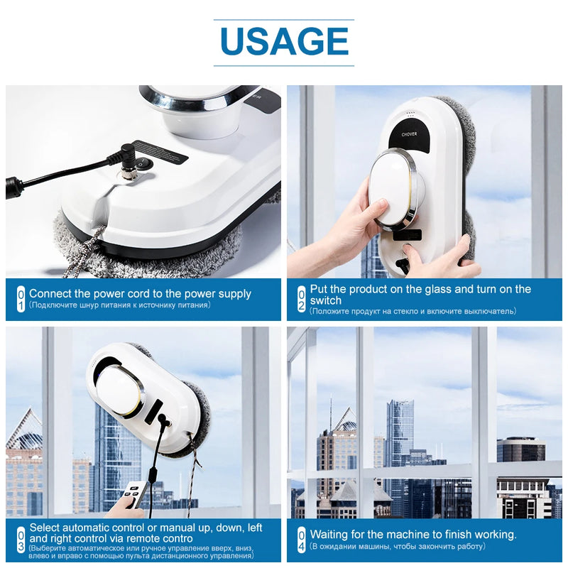Chovery Vacuum cleaner window vacuum cleaning robot window vacuum cleaner limpiacristales remote control for home