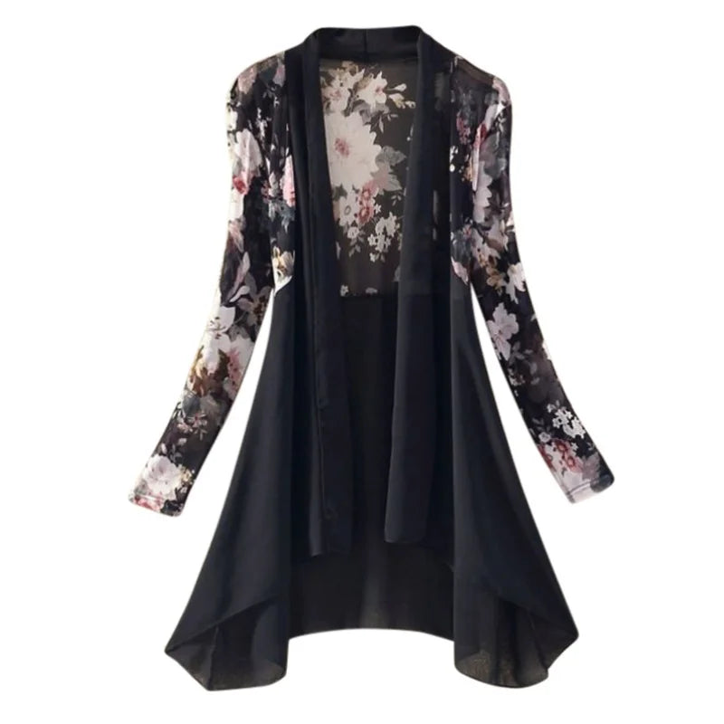 Women Kimono Vest Blusa Air Conditioning Sunscreen Female Blouses Jackets Long Chiffon Ladies Shirts