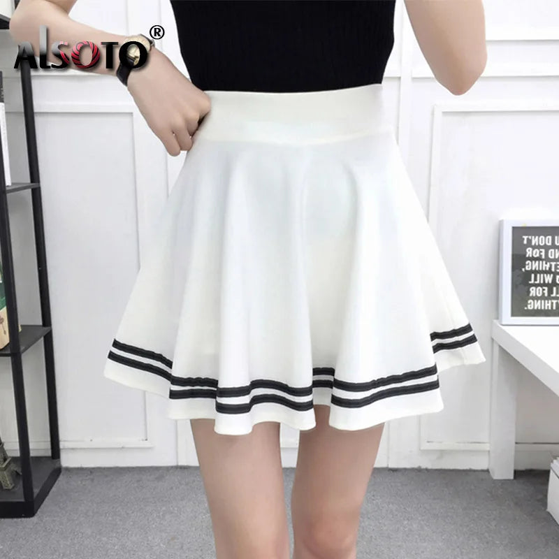 Korean New 2023 Women Skirt Autumn Winter High jupe Waisted faldas Female saia Pleated falda mujer Skirts Pleated Skirt
