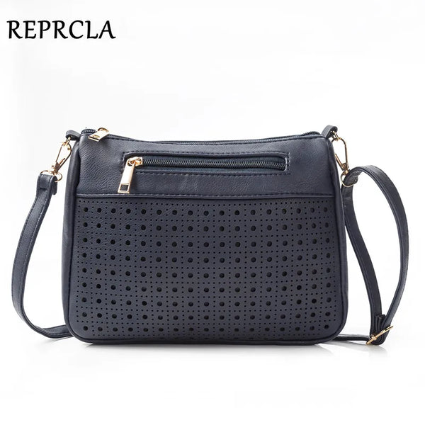 REPRCLA Brand Hollow Out Women Bags High Quality PU Leather Shoulder Bag Fashion Ladies Crossbody Messenger Bags Handbags