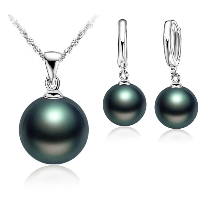 Top Quality Real freshwater pearl jewelry set women,natural pearl sets 925 Sterling Silver jewelry girl birthday gift