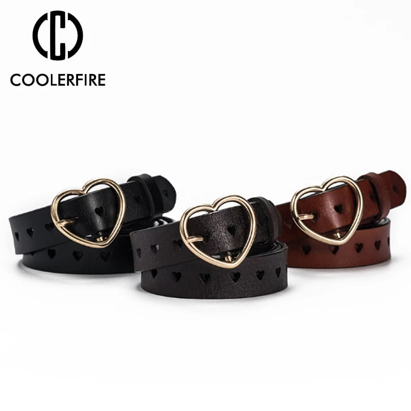 New Buckles Belt Female Deduction Side Gold Buckle Jeans Wild Belts For Women Fashion Students Simple Casual Trousers Belt LB012
