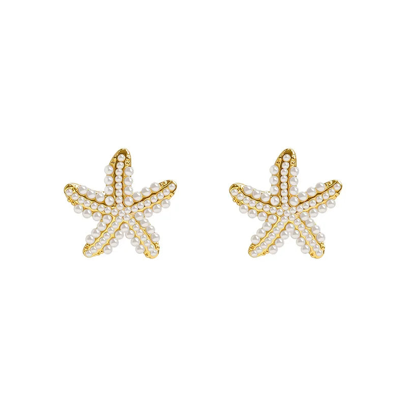 New Type Of Starfish Earrings For Sleeping Women's Temperament Exquisite Design Earrings Party Gifts Women's Fashion Jewelry