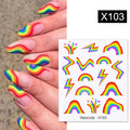 Harunouta 1 Sheet Nail Water Decals Transfer Lavender Spring Flower Leaves Nail Art Stickers Nail Art Manicure DIY