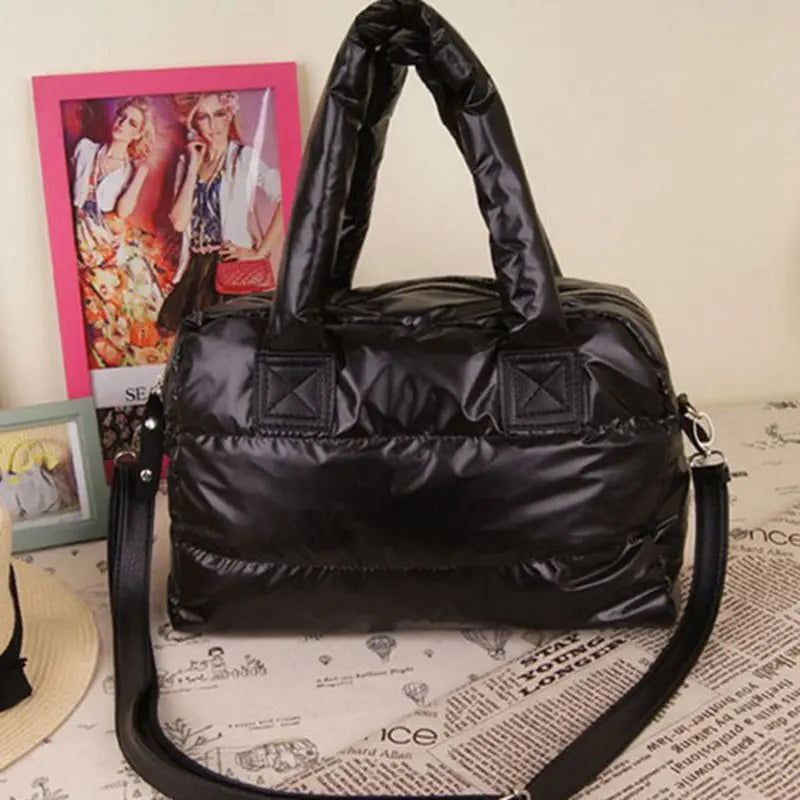 2023 new Winter Single Shoulder Tote Women Space Pad Cotton Feather Down Bag Bucket Handbag sac a main carteira Bolsa Feminina