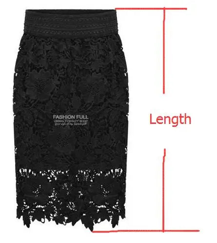2021 New Spring fashion women skirt package hip Slim was thin skirt womens OL knee length lace embroidery midi skirt women saia