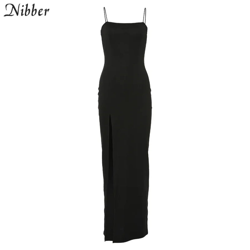 Nibber red black New year christmas party long dresses women spring Basic bodycon lace up stretch Slim midi dresses femme