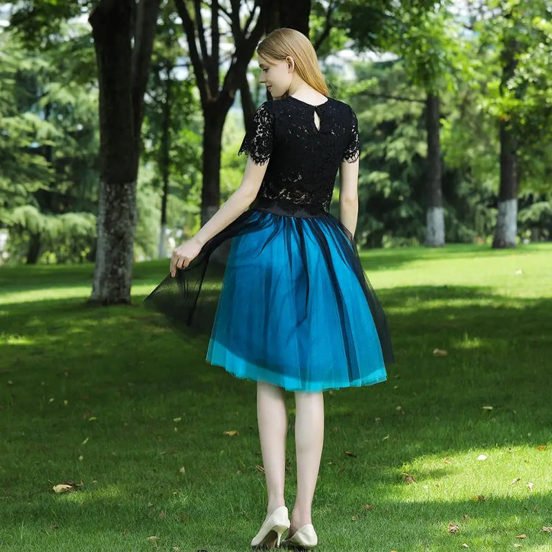 5 Layers 60cm Midi Tulle Skirt Princess  Womens Adult Tutu Fashion Clothing Faldas Saia Femininas Jupe Summer Style