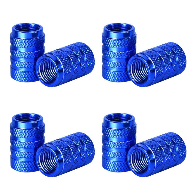 4Pcs Car Tire Valve Stems Cap Knurling Style Tire Valve Cap Aluminum Tire Wheel Stem Air Valve Cap car Universal accessories