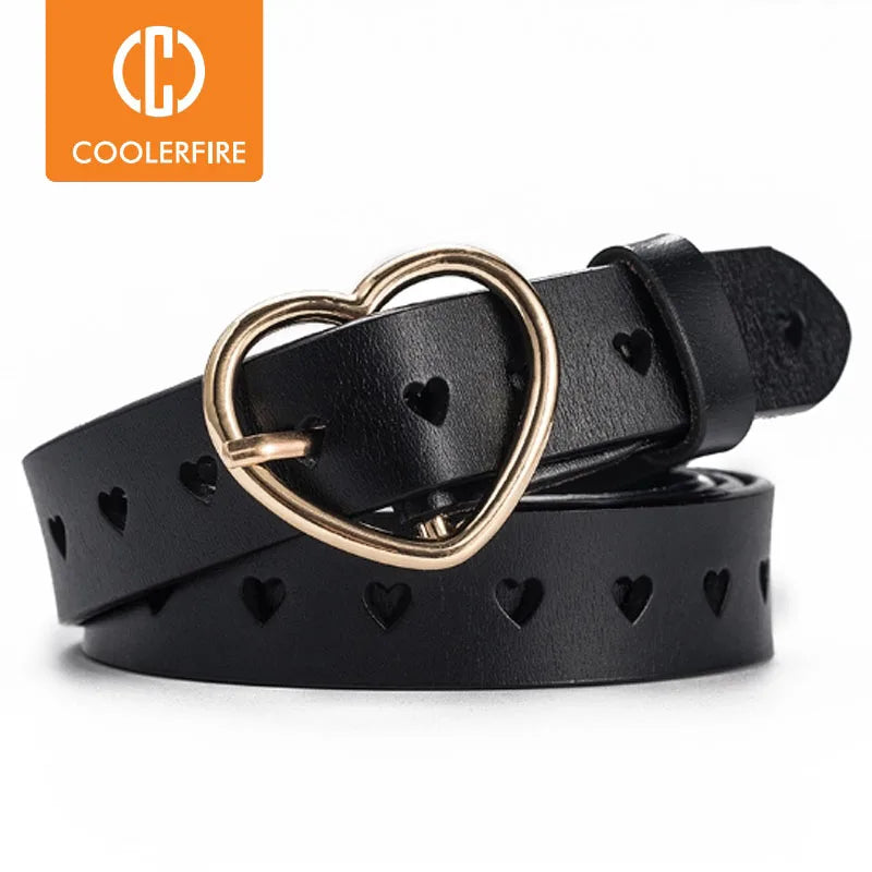New Buckles Belt Female Deduction Side Gold Buckle Jeans Wild Belts For Women Fashion Students Simple Casual Trousers Belt LB012