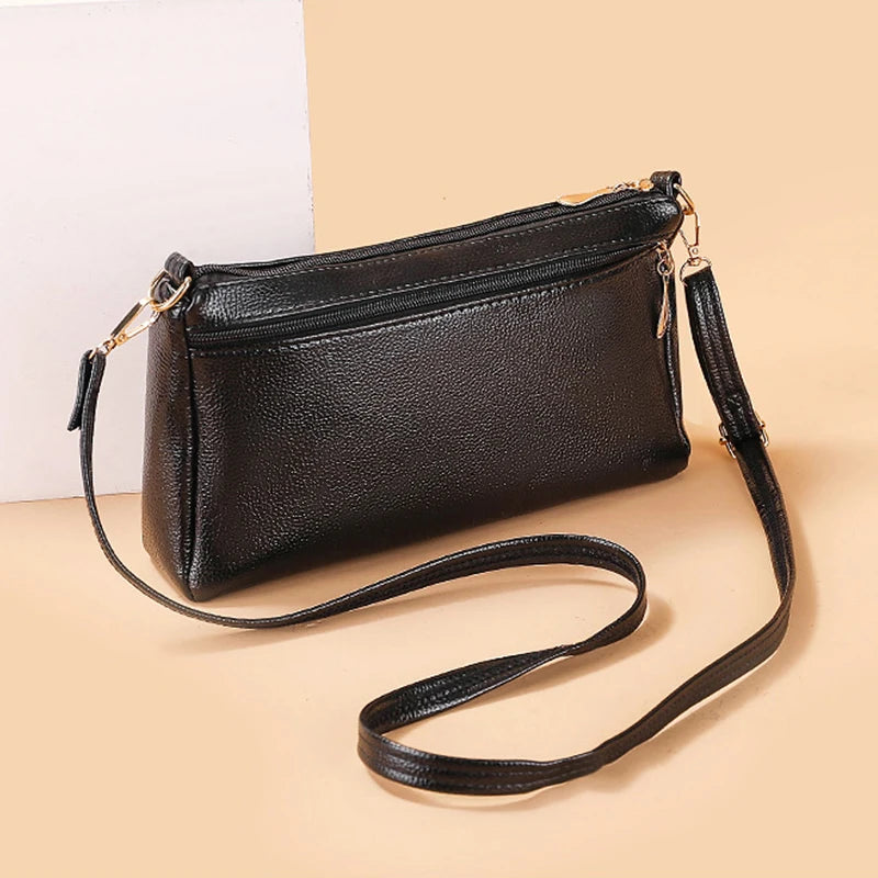 Fashion Retro Diagonal Women's Shoulder Crossbody Bag Small Square Multi-pocket Messenger Bag Ladies Travel Phone Handbag Purse