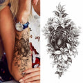 Sexy Flower Bird Temporary Waterproof Tattoo Sticker Girl Butterfly Dreamcatcher Cross Body Arm Sleeve Chest Fake Totem Women