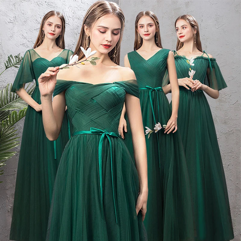 New Dark green sleeveless lady girl women princess bridesmaid banquet party ball prom performance dress gown free shipping