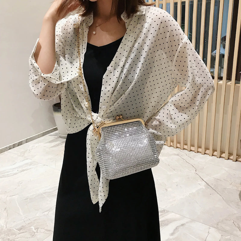 Women Luxury Handbag Women Bags Design Purse And Shoulder Messenger Bag For Party/wedding Soft Bead Diamond Evening Bag 2020 New