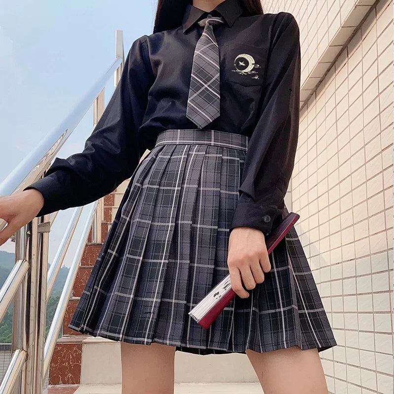 Women Pleated Skirts Japanese School Uniform High Waist Sexy Cute Mini Plaid Skirt Summer JK Uniform Students Clothes 17 Color