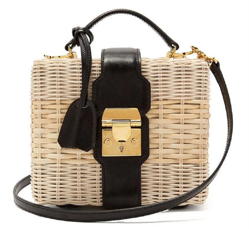 Seaside Holiday Straw Bag Shoulder Messenger Woven Bag High Quality Famous Designer Female Beach Rattan Bag 2020 New Handbags