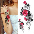 Sexy Flower Bird Temporary Waterproof Tattoo Sticker Girl Butterfly Dreamcatcher Cross Body Arm Sleeve Chest Fake Totem Women