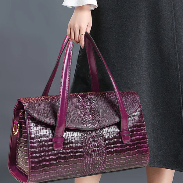 Fashion leather crocodile pattern Women handbag 2022 new wild middle-aged ladies mother tote bag shoulder messenger bags