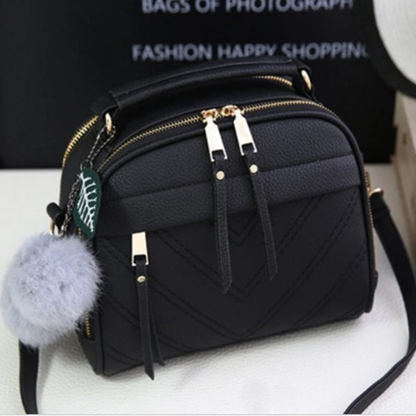 PU Tassel Handbag For Women Girl Fashion Tassel Messenger Bags With Ball Bolsa Female Shoulder Bags Ladies Party Crossby Bag