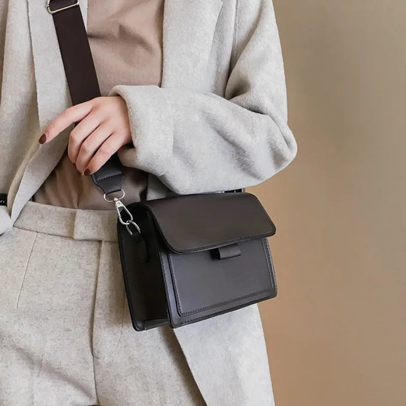 women bag PU Flap Single Vintage Solid Hasp Shoulder Bag handbag phone bag luxury designer bag fashion Euro-America style