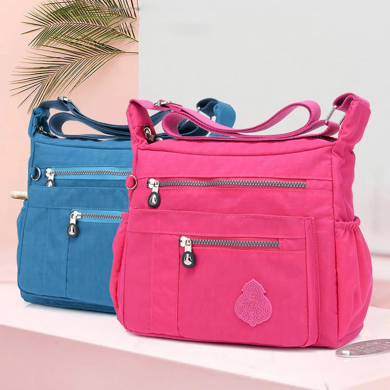 Bags for Women 2021 Women Nylon Shoulder Bag Waterproof Elegant Daily Shopping Shoulder Bag Casual Female Handbag Travel Bag