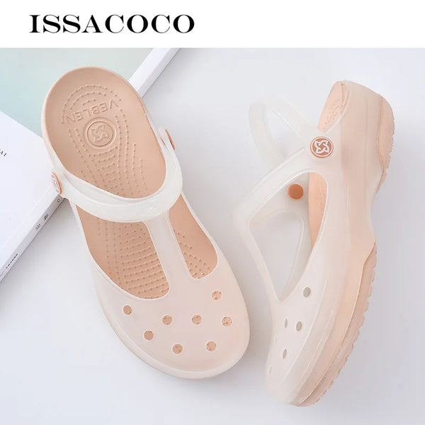 Summer Women Jelly Transparent Sabot Shoes Sandals For Girls Sandalias De Mujer Buty Damskie Ladies Shoes For Women 2022 Trend