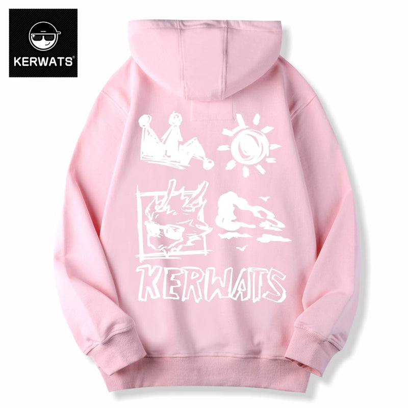Kerwats Couple Gender-Free Graffiti Printing Sweater