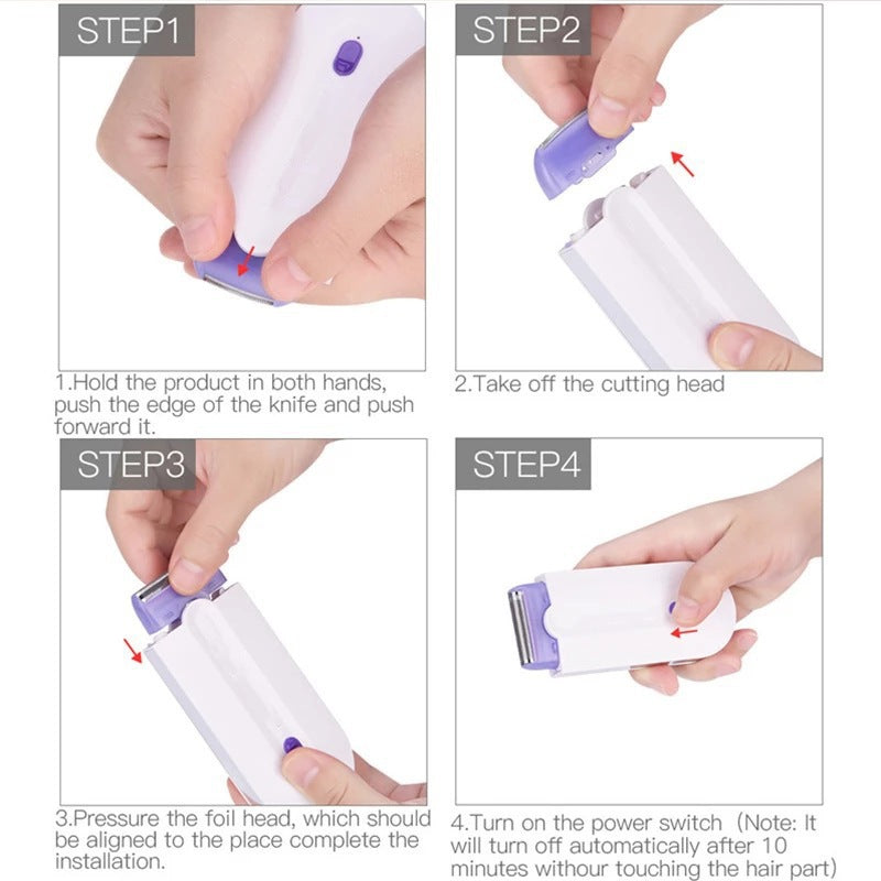 Sensor Lady Shaver Blue Light Female Depilator Yes Finishing Touch Laser Eyebrow Trimmer
