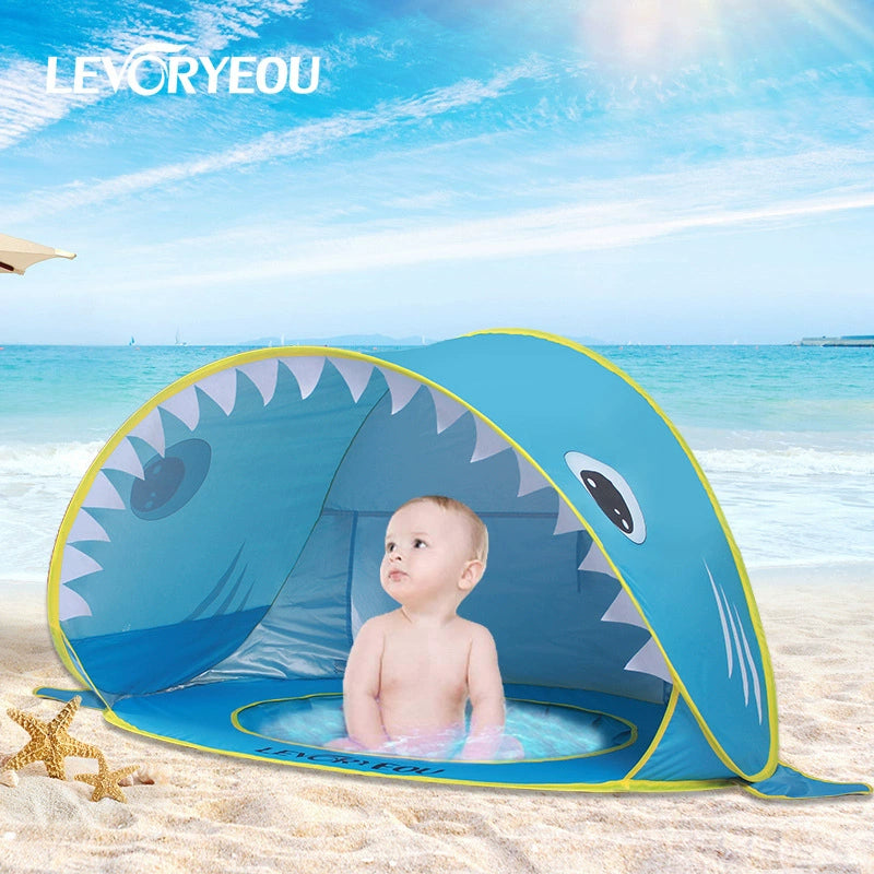 Automatic Beach Tent Quickly Open Portable Children Sun Protection by the Sea Sunshade Foldable Small Canopy Windproof Camping