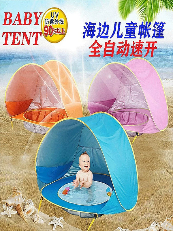 Beach Pool Whale Sand Digging Beach Full-Automatic Quick-Opening Tent Outdoor Children Foldable Portable Tent
