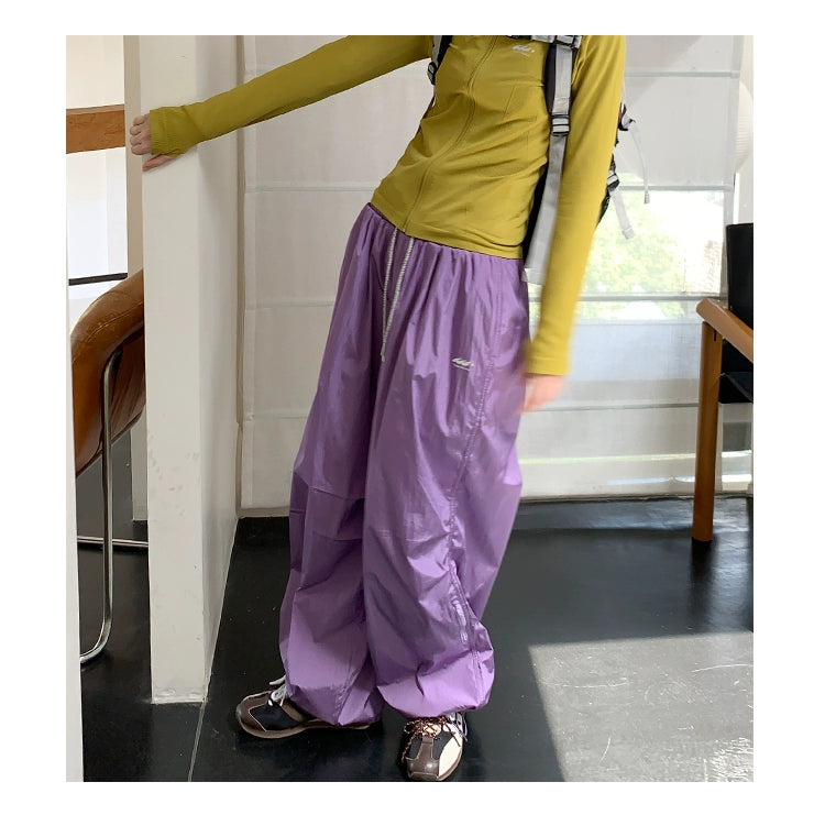 Outdoor Lightweight Casual Loose Side Zipper Quick-Drying Pants