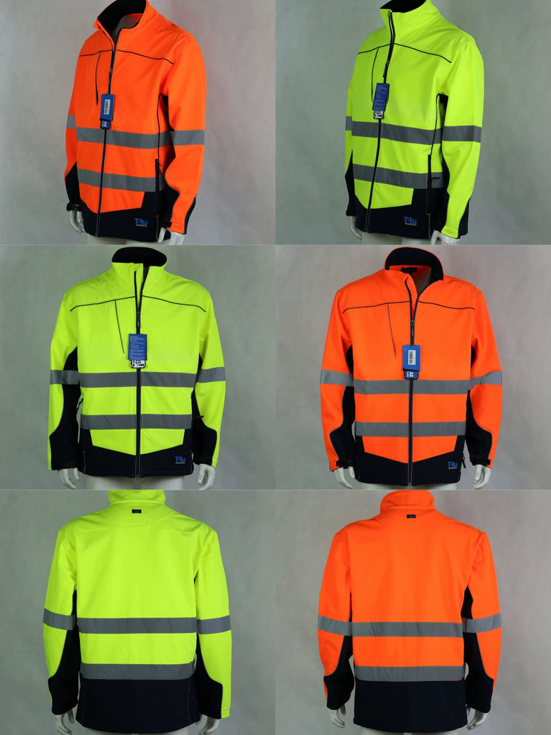 Parka Outdoor Waterproof Breathable Cycling Locomotive Rescue Parka Highly Reflective Fleece-lined Soft Shell Jacket Shell Jacket Series