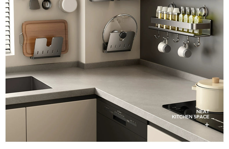 Punch-Free Suction Rack Wall-Mounted For Home Kitchen