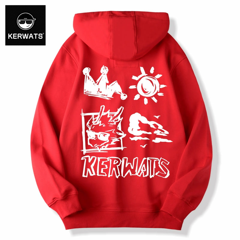 Kerwats Couple Gender-Free Graffiti Printing Sweater
