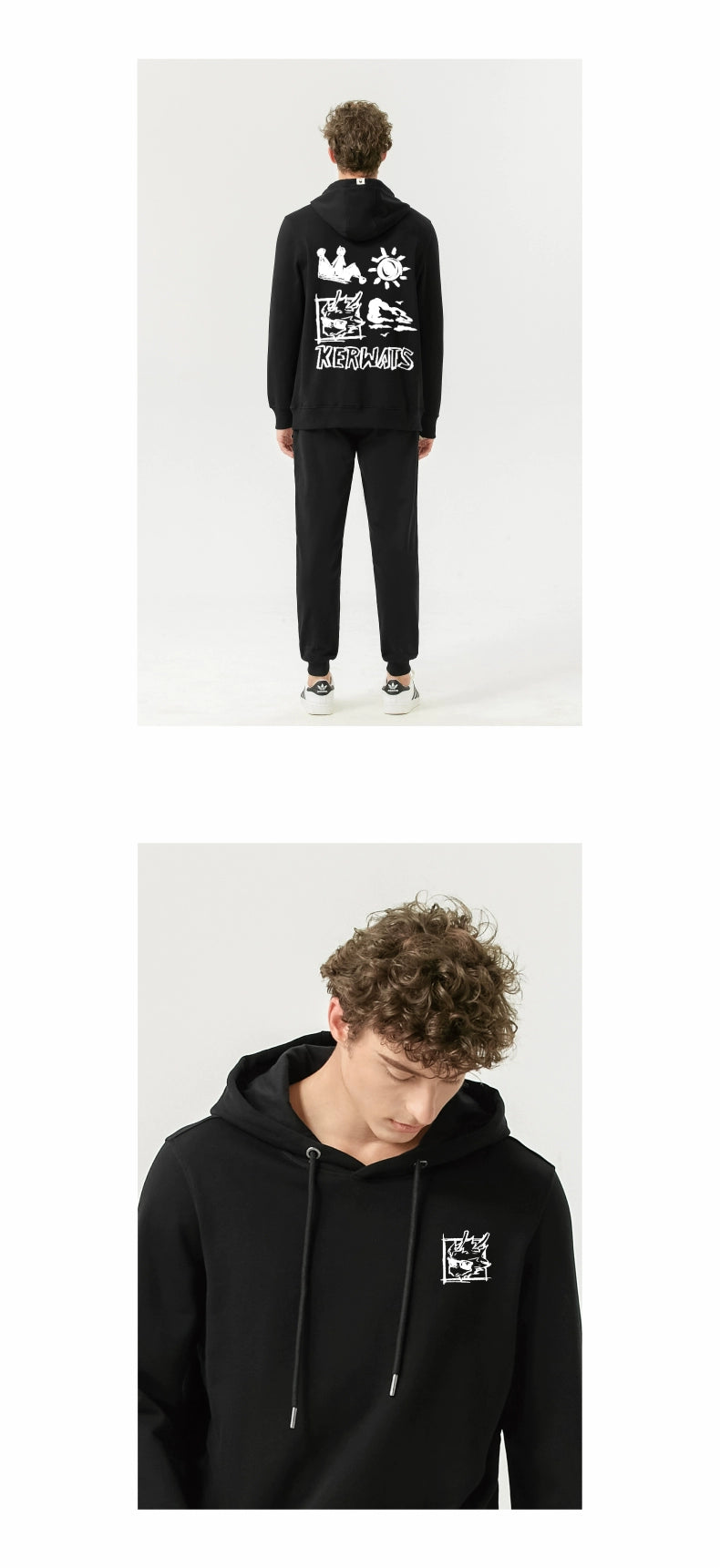 Kerwats Couple Gender-Free Graffiti Printing Sweater