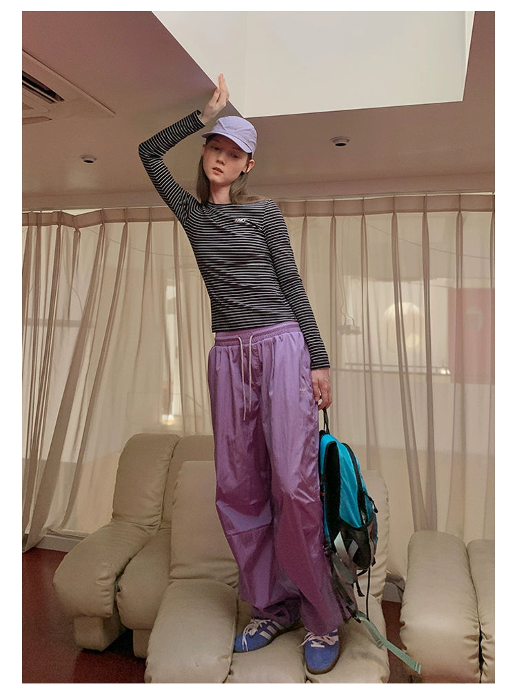 Outdoor Lightweight Casual Loose Side Zipper Quick-Drying Pants