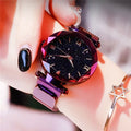 Womens Fashion Starry Sky Watches Magnet Buckle Mesh Belt Diamond Quartz Watch Women Dress Clock