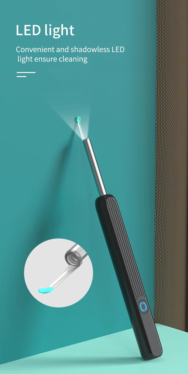 NATFIRE NE3 Ear Cleaner High Precision Ear Wax Removal Tool with Camera LED Light Wireless Otoscope Smart Ear Cleaning Kit