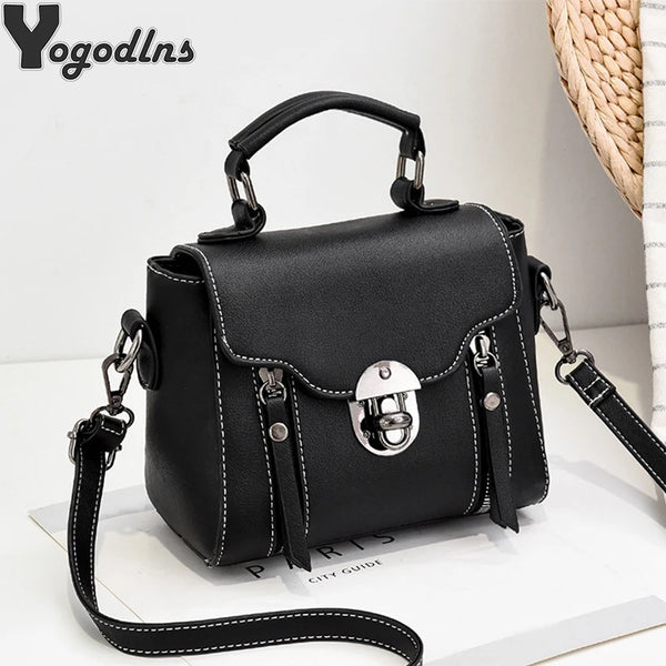 Women's Handbag Tote PU Leather Fashion Lock Design Large Capacity Shoulder Bag Female Crossbody Messenger Bag bolsos