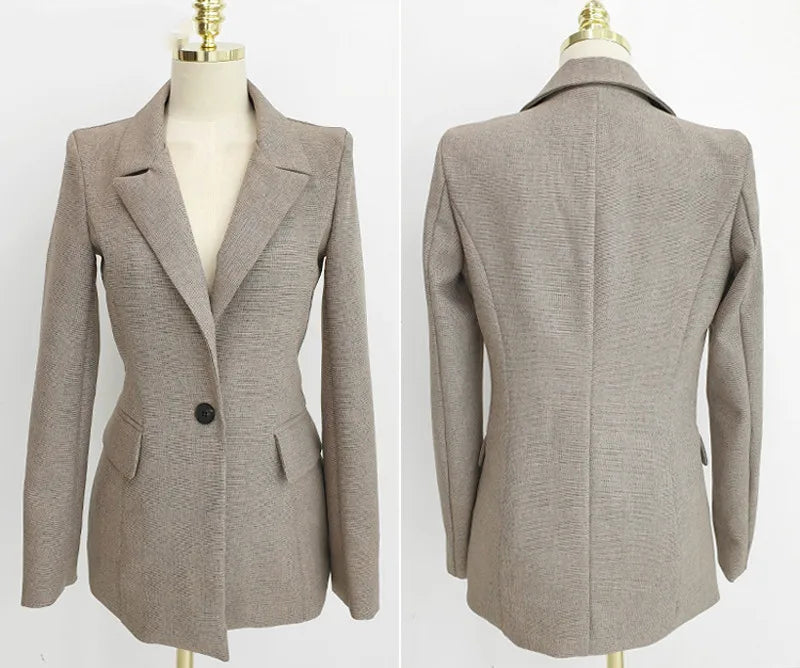 Korean Fashion Women Blazer 3 Pcs Vintage Long Sleeve Suit Jackets Vest and Straight Pants Suit Female Chic Business Outfits New