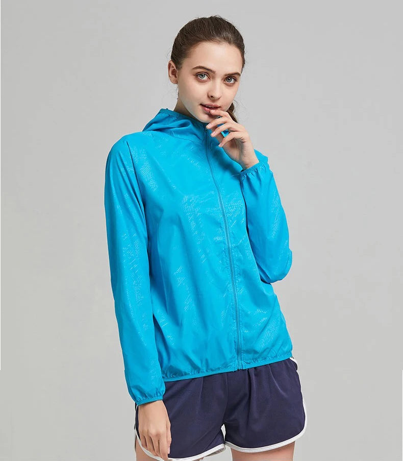 JNLN Men Women Waterproof Hiking Jackets Quick Dry Camping Windbreaker Unisex Outdoor Trekking Raincoat Anti UV Packable Clothes