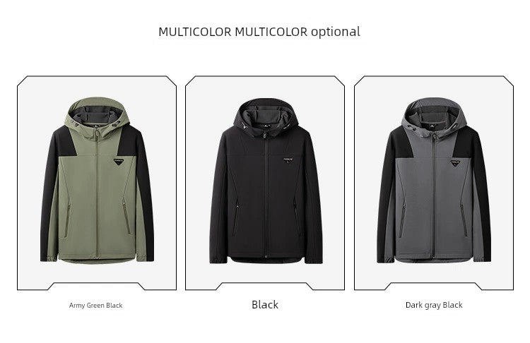 Pathfinder Soft Shell Jacket Men 23 Autumn and Winter New Outdoor Fleece-lined Mountaineering Clothing Windproof Waterproof Warm Coat