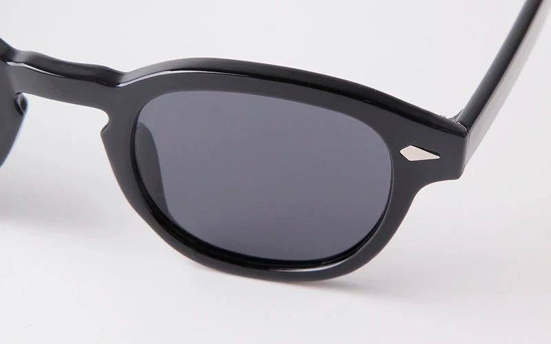 Vintage Tortoise Shell Round Sunglasses Women Men 2024 Brand Design Retro Rivet Yellow Blue Lens Square Sun Glasses Female UV400