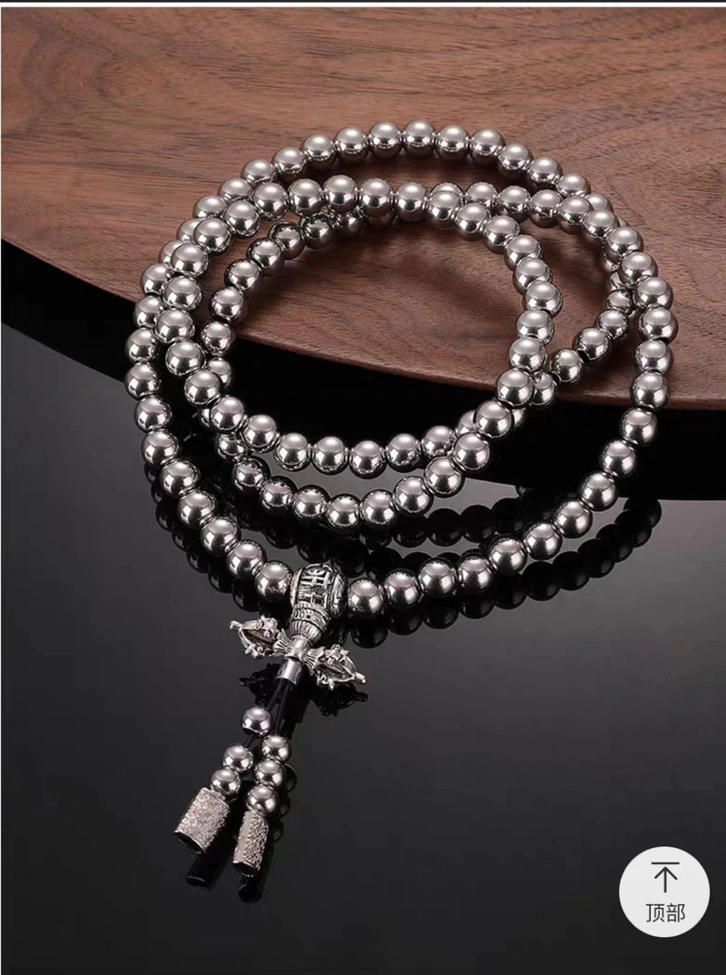 Prayer EDC Self Defense Stainless Steel Necklace Chain Waist Buddha Beads Cross Pendants Bracelet Boy Gadgets For Men Cool Gifts