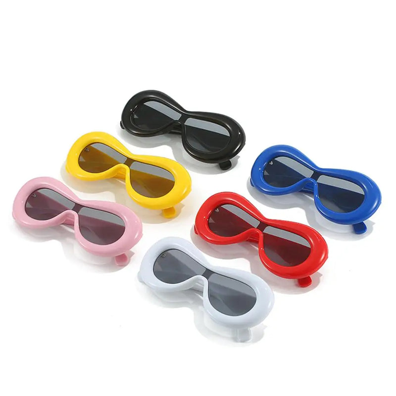 New in Wraparound One-Piece Sunglasses For Men Women Fashion Retro Brand Design Shades Eyewear Candy Color Goggle Sun Glasses
