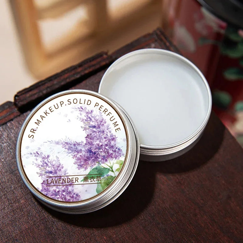 Woman Lavender Solid Perfume Portable Solid Balm Fresh Elegant Long-lasting Fragrances Cream Plant Flower Body Aroma Deodorants