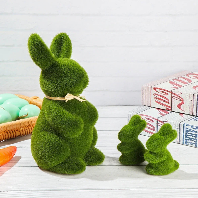 Mini Rabbit Model Toy Lovely Bunny Ornament Cute Easter Decoration Bunny Miniature Figurines Home Garden Landscape Miniature